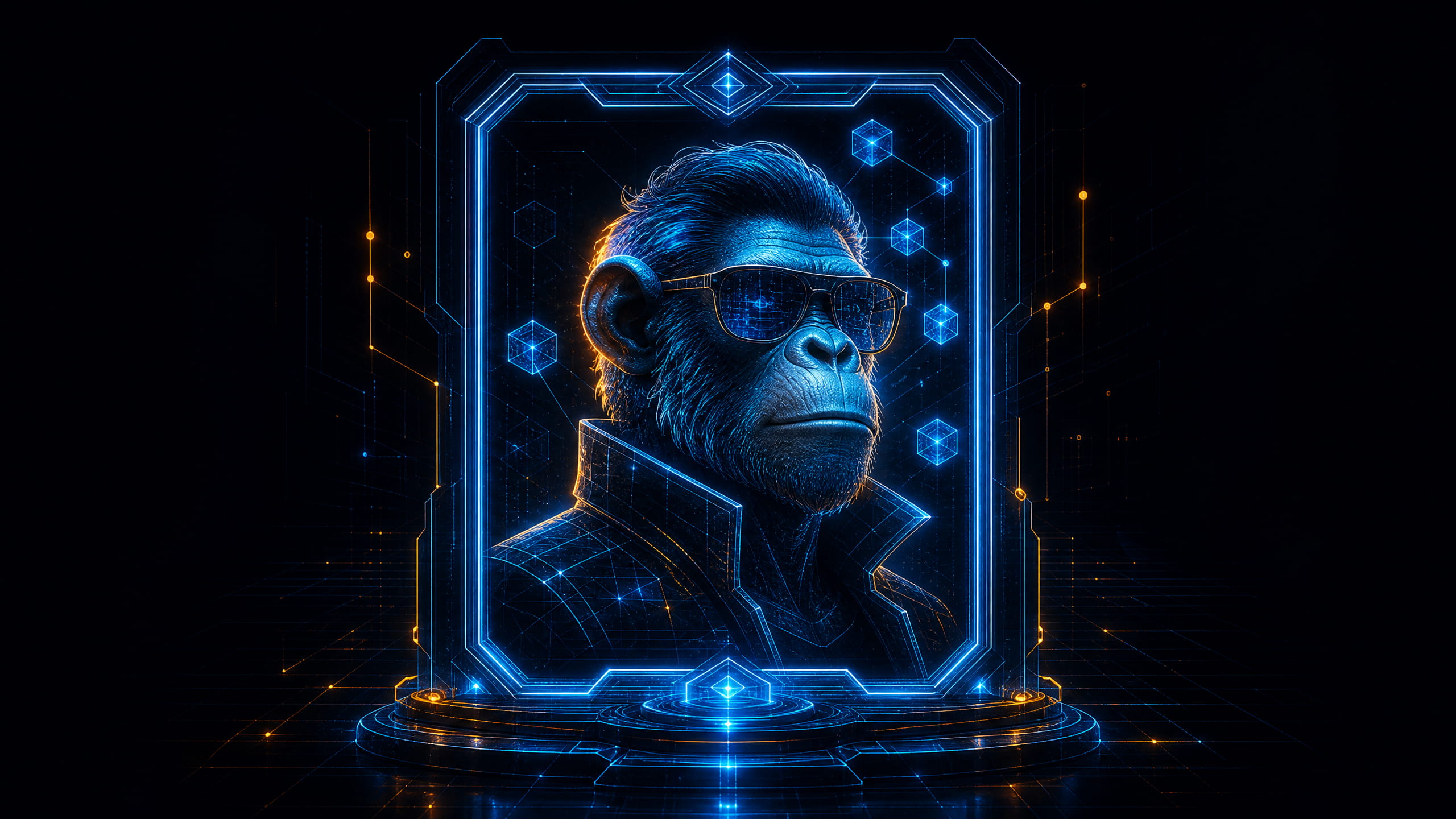 Cyber ape NFT portrait representing NFT Training